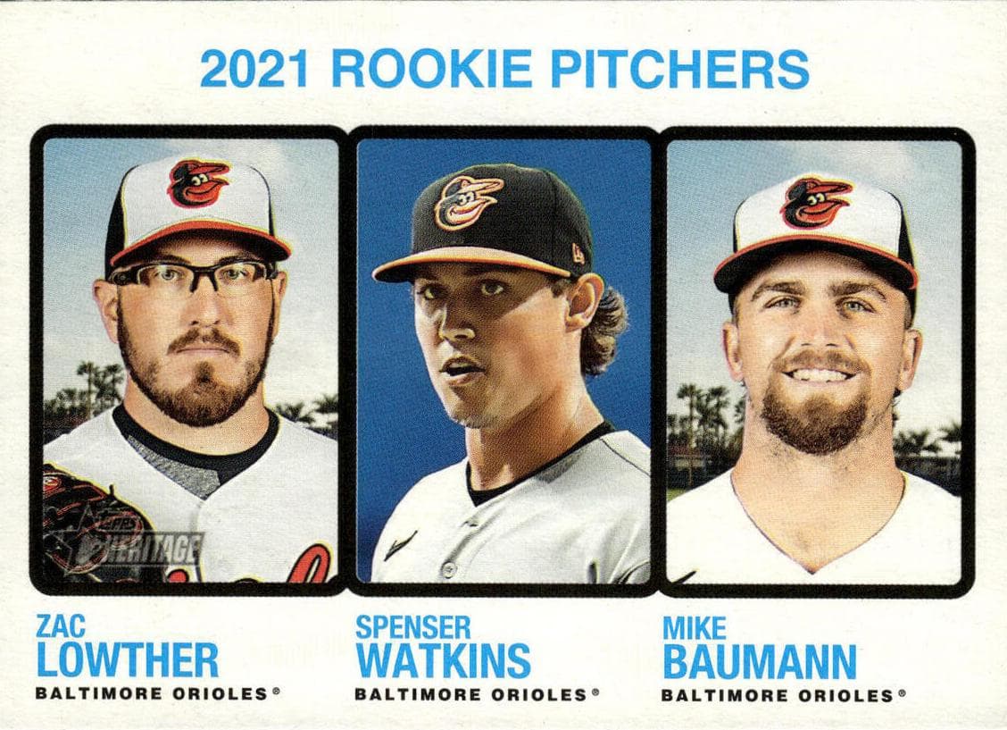2021 Rookie Pitchers (Zac Lowther / Spenser Watkins / Mike Baumann) 2022 topps Topps Heritage