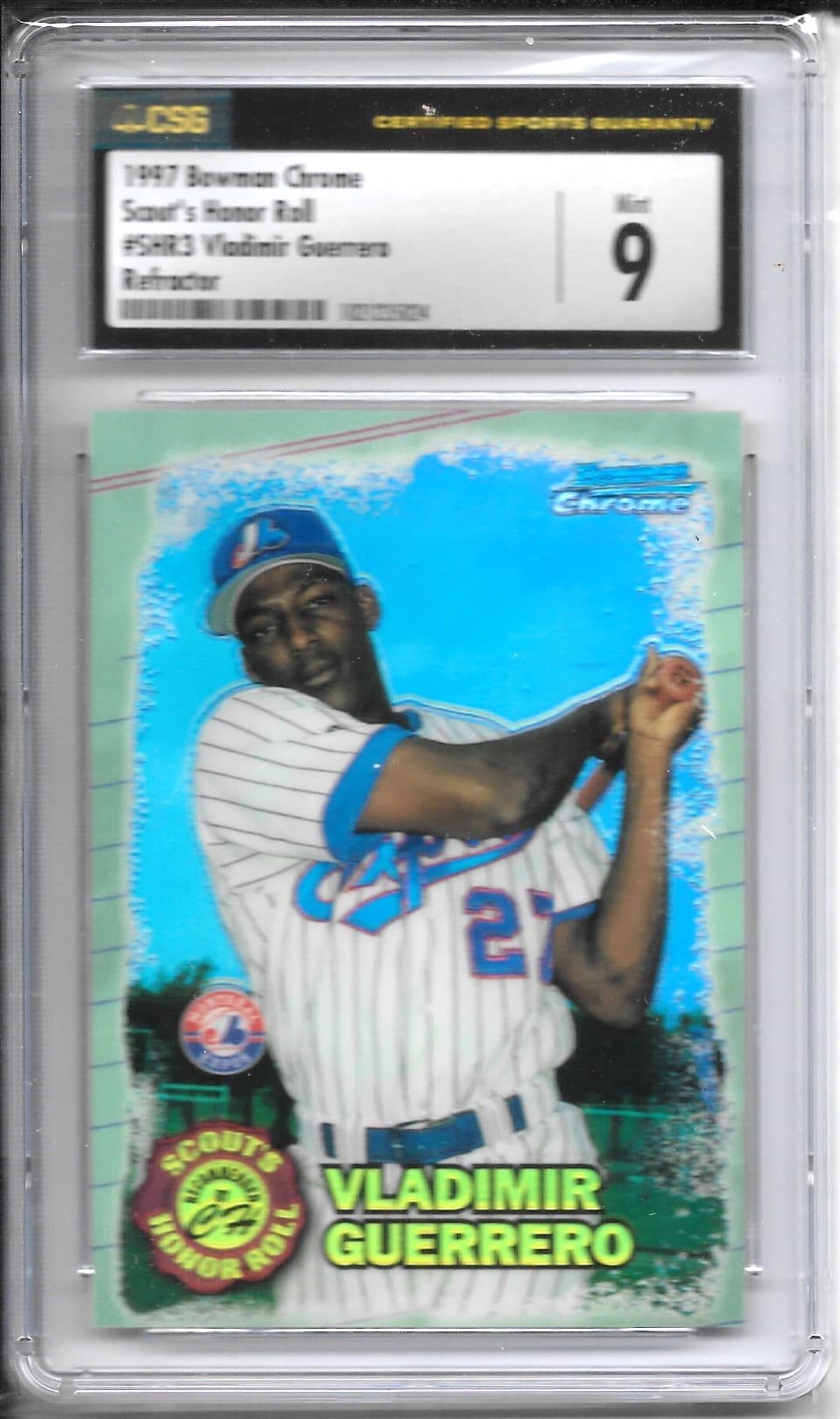 Vladimir Guerrero 1997 bowman Chrome