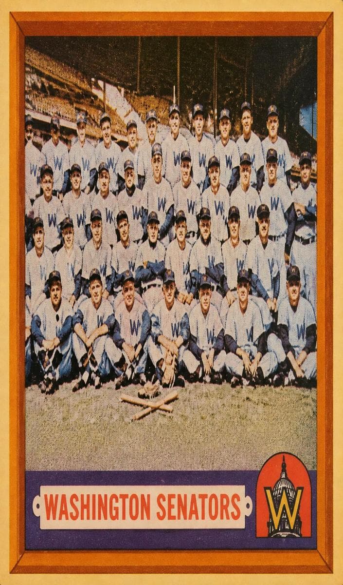 Washington Senators Team Card #270