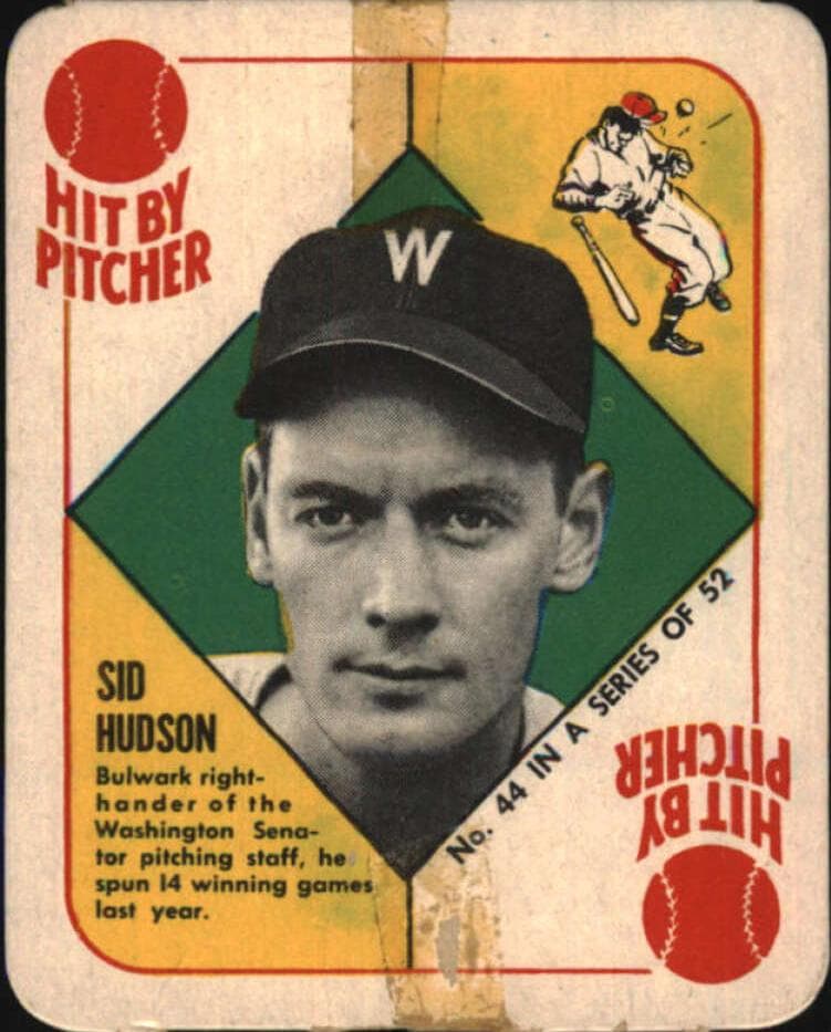Sid Hudson 1951 topps Red Back