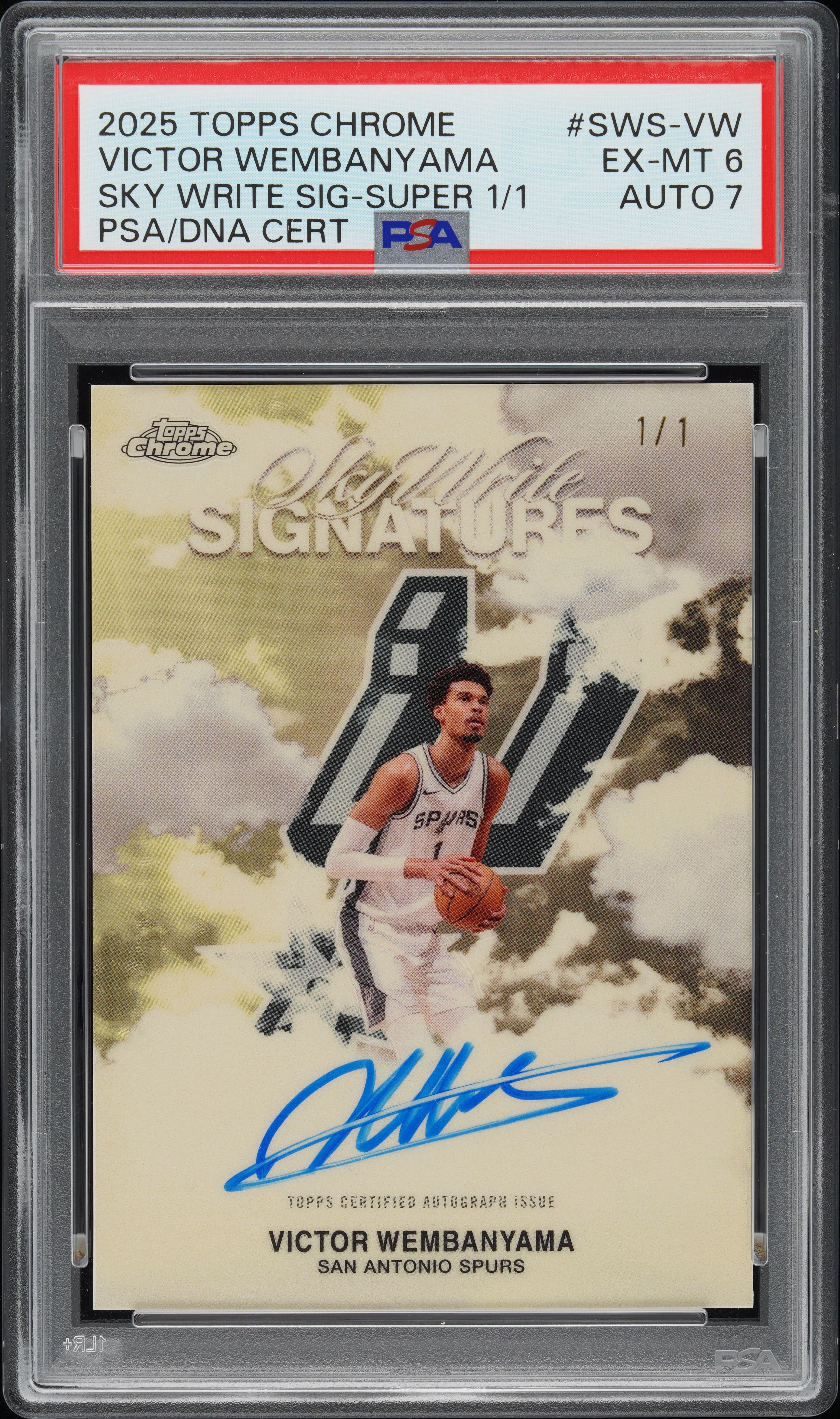 Victor Wembanyama 2025 Topps Chrome auto card