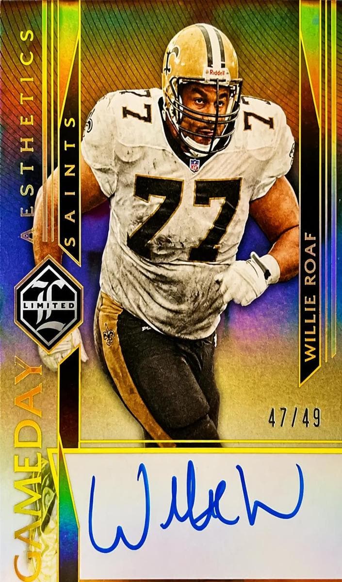 Willie Roaf 2023 panini Limited Gameday Aesthetics Football Gold Spotlight