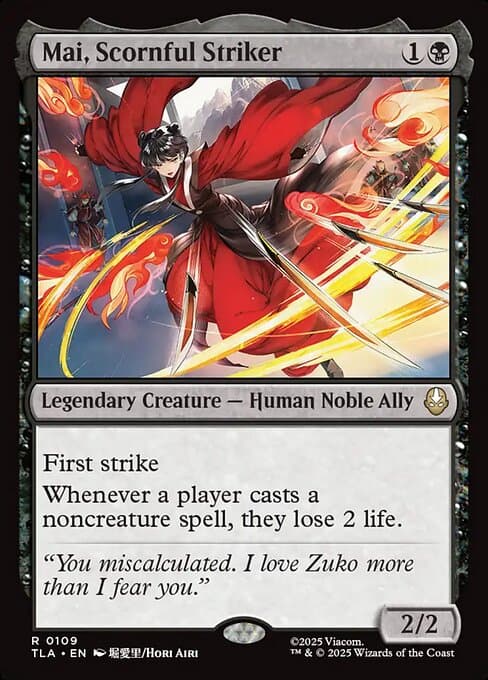 Mai, Scornful Striker 2025 Magic: The Gathering Avatar: The Last Airbender