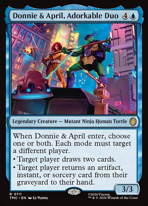 Donnie & April, Adorkable Duo 2026 Magic: The Gathering Teenage Mutant Ninja Turtles Commander