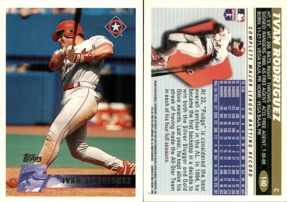Ivan Rodriguez 1996 topps Topps