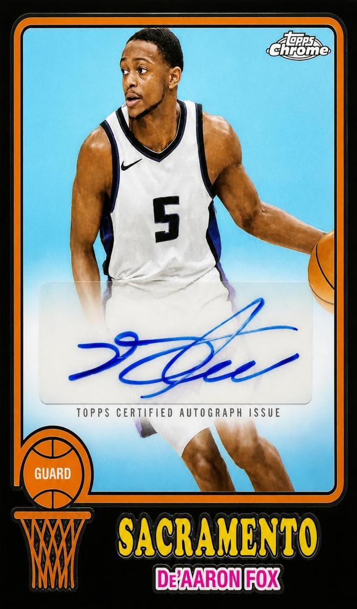 De'Aaron Fox 2024 Topps Chrome auto card