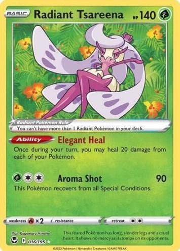Radiant Tsareena trading card