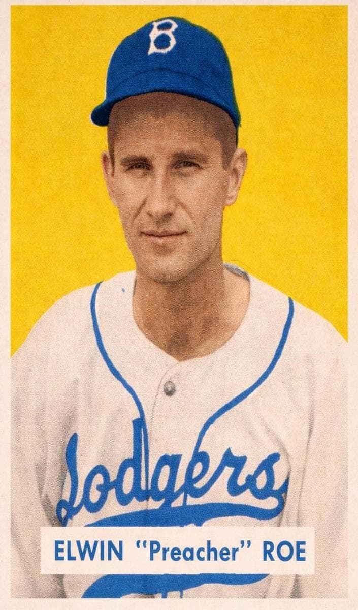 Elwin "Preacher" Roe 1949 bowman Bowman