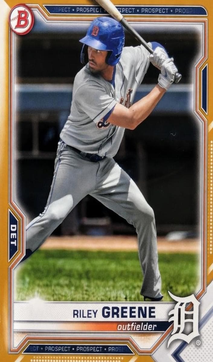 Riley Greene 2021 bowman Bowman Draft