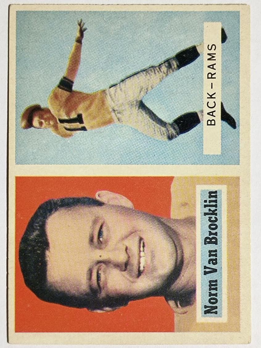 Norm Van Brocklin 1957 topps Topps