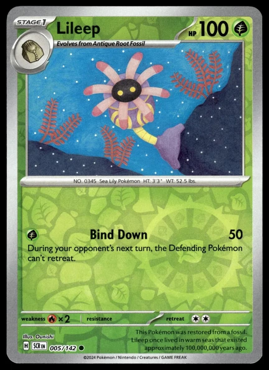 Lileep trading card