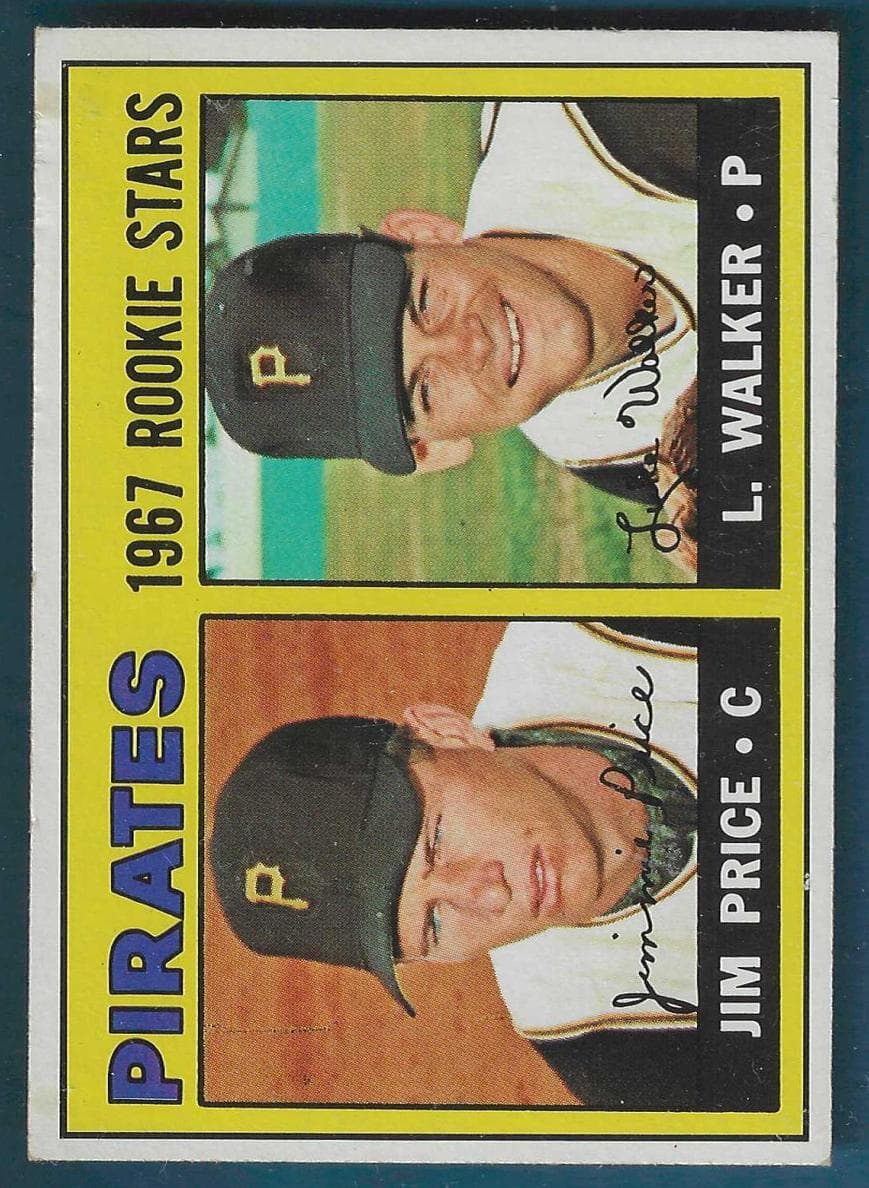 Pirates 1967 Rookie Stars (Jim Price / Luke Walker) 1967 topps Topps