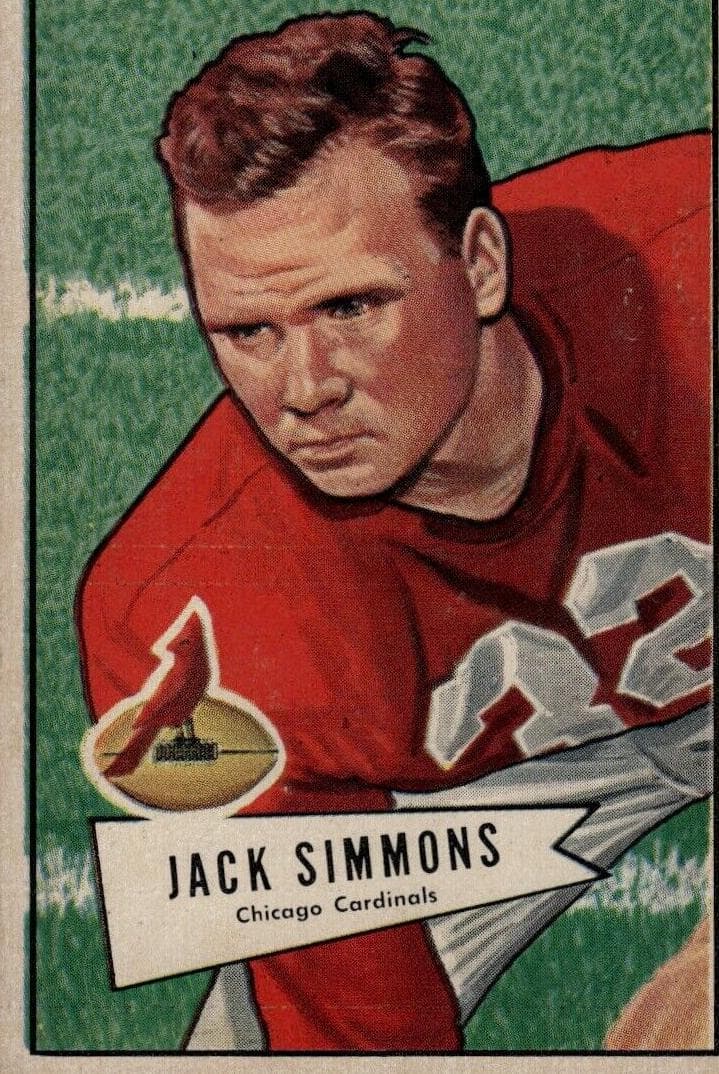 Jack Simmons 1952 bowman Bowman Large