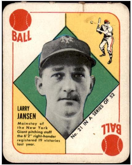 Larry Jansen 1951 topps