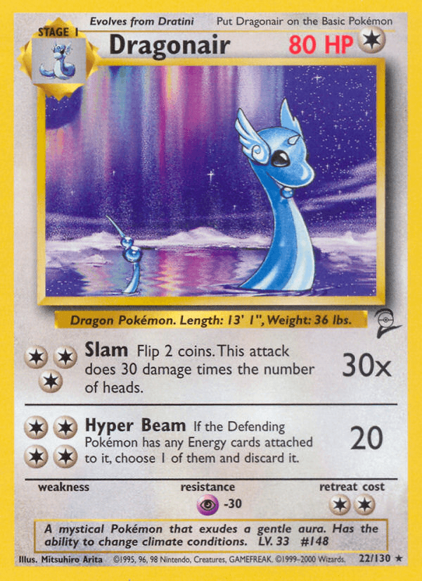 Dragonair 2000 Pokemon Base Set 2
