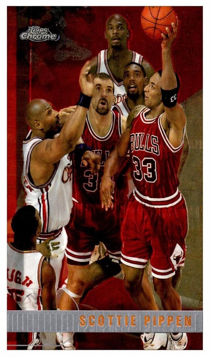 Scottie Pippen 1997 topps Topps Chrome Refractor example 1