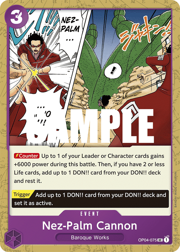 Nez-Palm Cannon 2023 One Piece Kingdoms of Intrigue