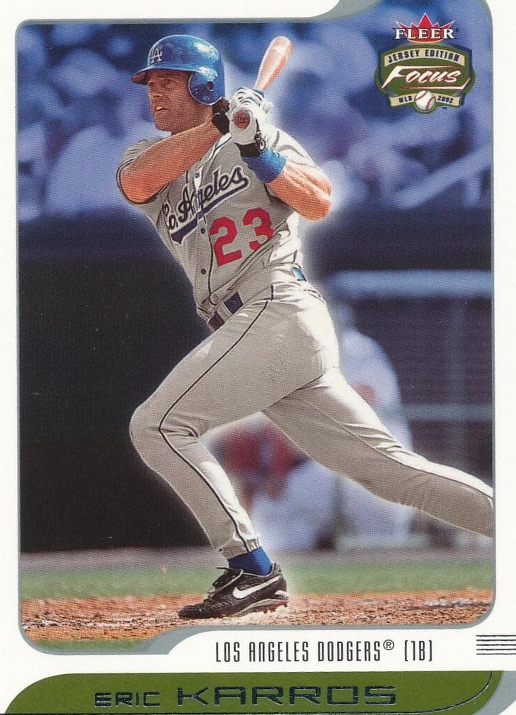 Eric Karros 2002 fleer Fleer Focus Jersey Edition