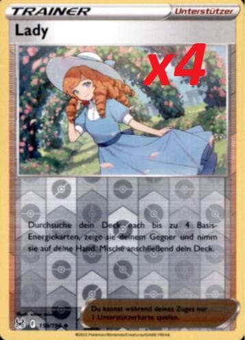 Lady trading card