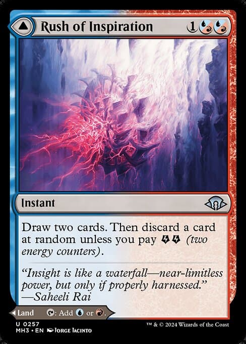Rush of Inspiration // Crackling Falls 2024 Magic: The Gathering Modern Horizons 3