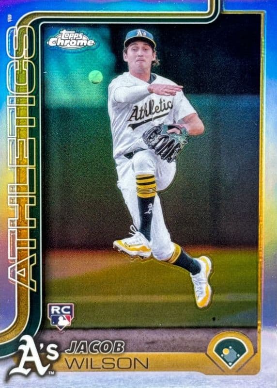 Jacob Wilson 2025 topps Topps Chrome Blue Refractor example 1