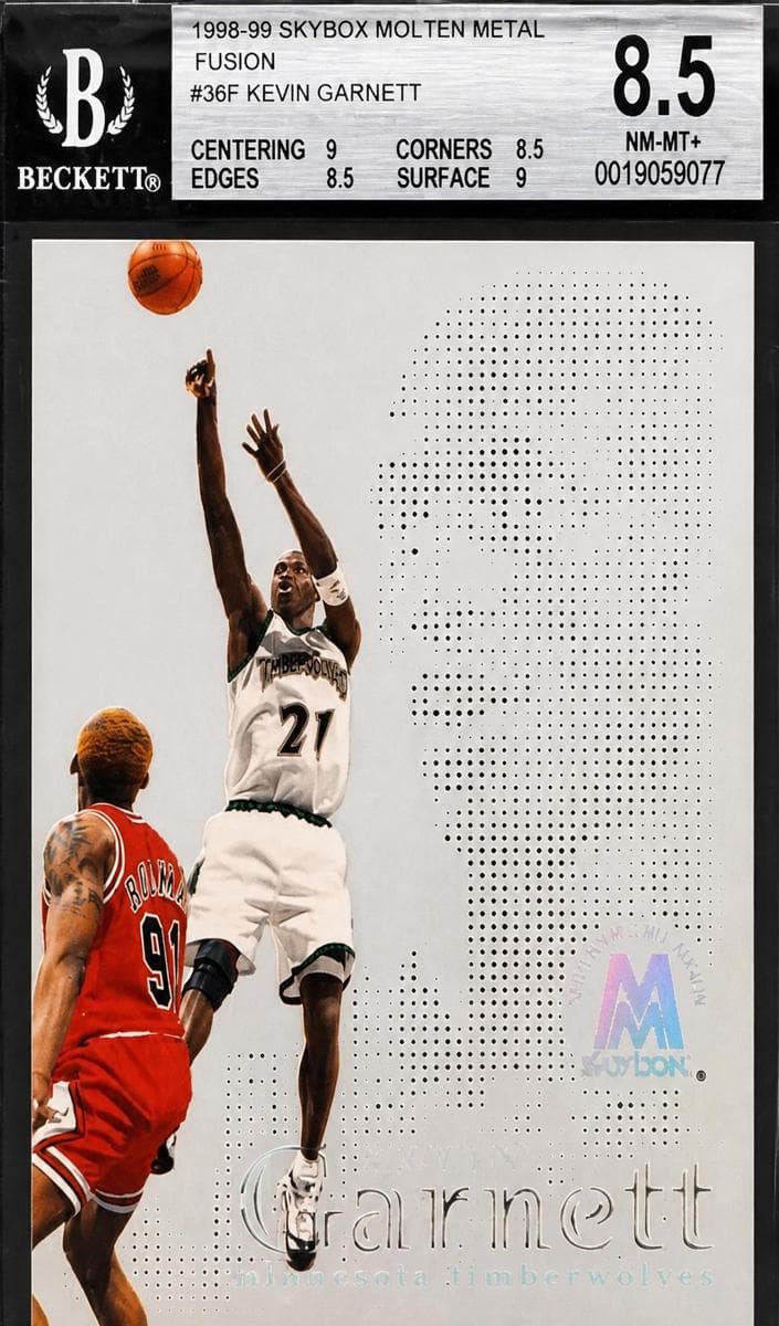 Kevin Garnett 1998 skybox Molten Metal
