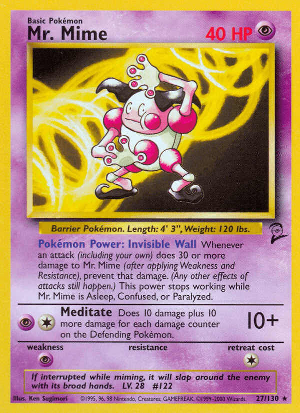 Mr. Mime 2000 Pokemon Base Set 2