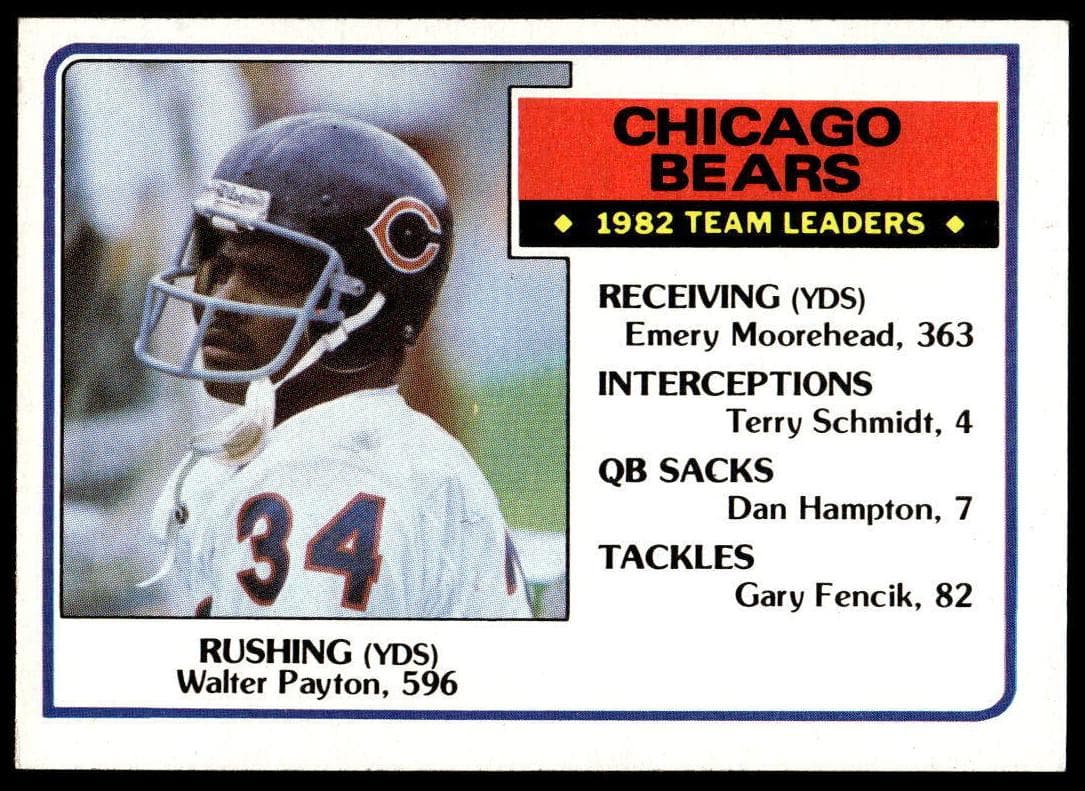 Walter Payton 1983 topps Topps