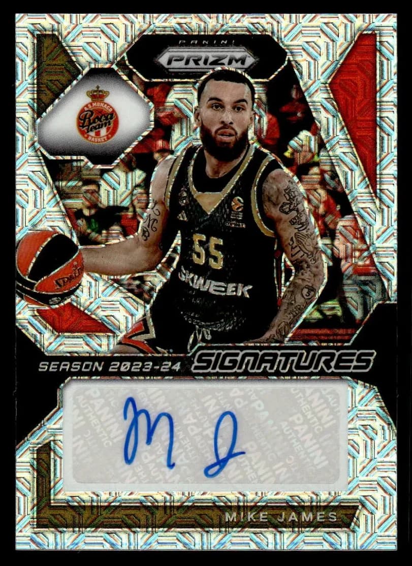 Mike James 2023 panini Prizm Turkish Airlines Euroleague Signatures Basketball Mojo