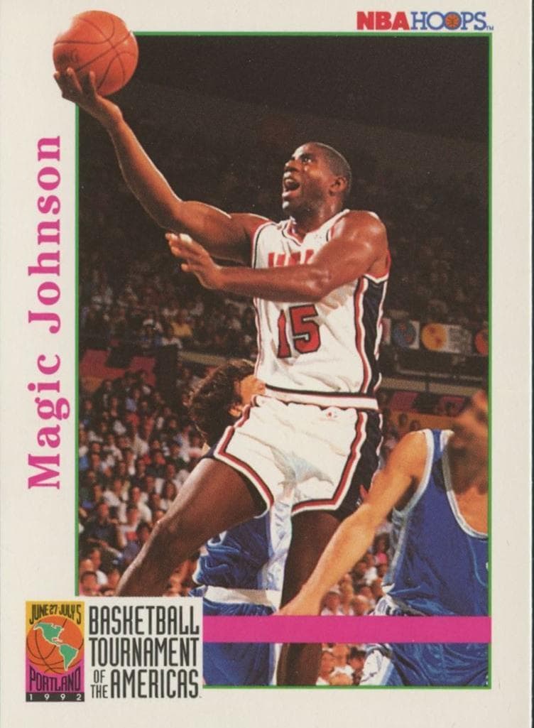 Magic Johnson 1992 panini Hoops
