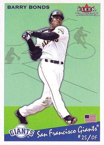 Barry Bonds 2002 fleer Fleer Tradition Update