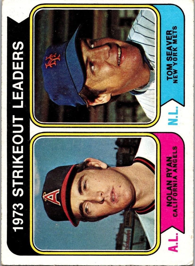 1973 Strikeout Leaders (Nolan Ryan / Tom Seaver) 1974 topps Topps