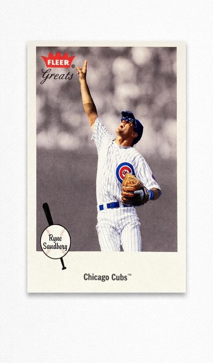 Ryne Sandberg 2002 fleer Fleer Greats of the Game