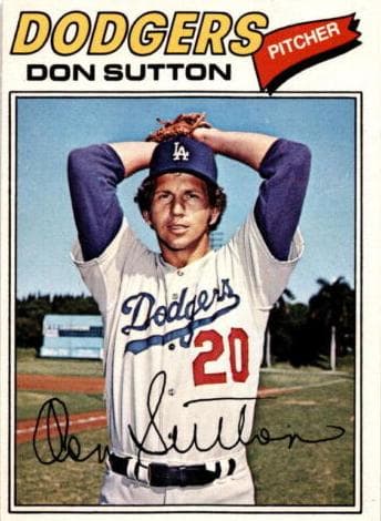 Don Sutton 1977 topps O-Pee-Chee