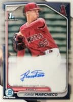 Jorge Marcheco 2024 bowman Bowman Chrome Prospect Auto - HTA Choice Refractor (1st)