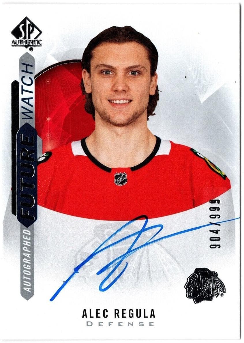 Alec Regula 2020 Upper Deck Ultimate Collection auto card