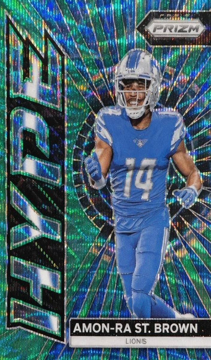 Amon-Ra St. Brown 2023 panini Prizm Hype Football Green Wave