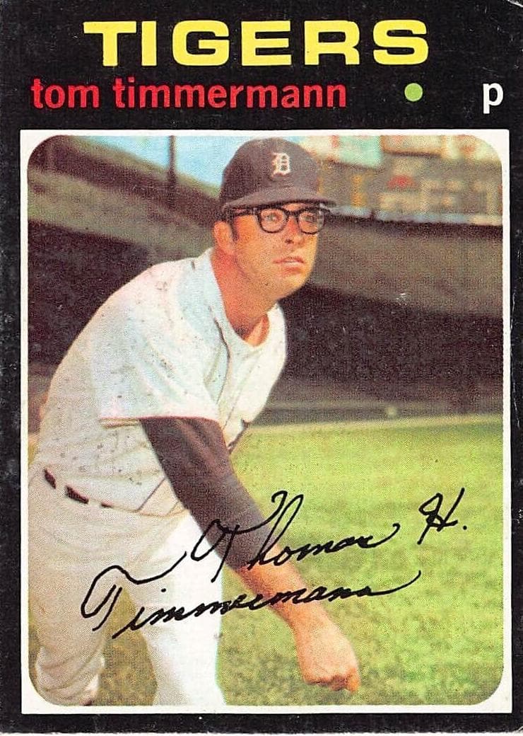 Tom Timmermann 1971 topps Topps