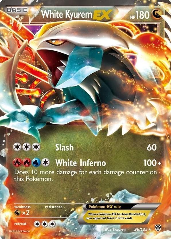 White Kyurem-EX trading card