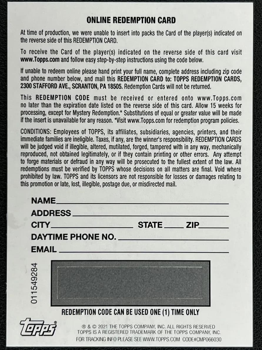 Gavin Cross trading card