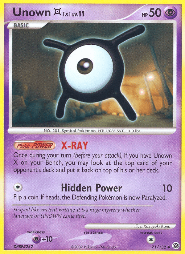 Unown X 2007 Pokemon
