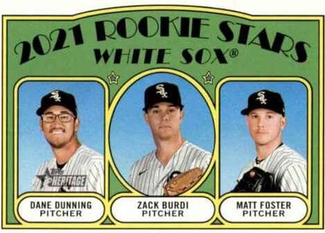White Sox 2021 Rookie Stars (Dane Dunning / Zack Burdi / Matt Foster) 2021 topps