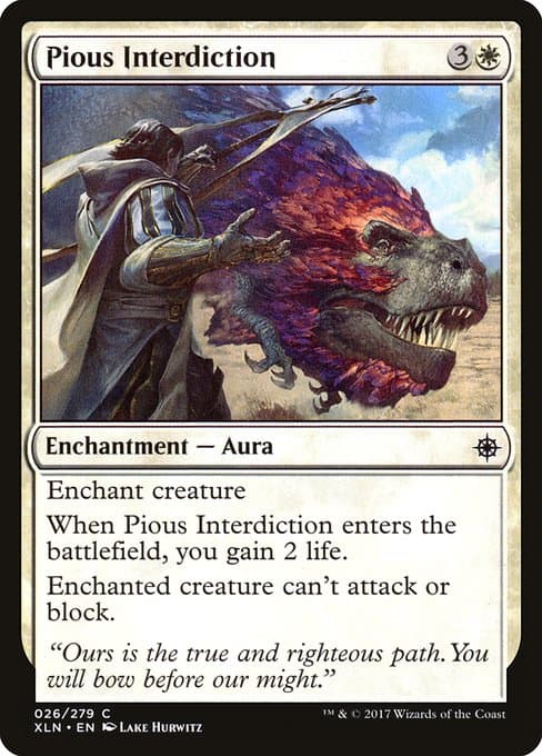 Pious Interdiction 2017 Magic: The Gathering Ixalan
