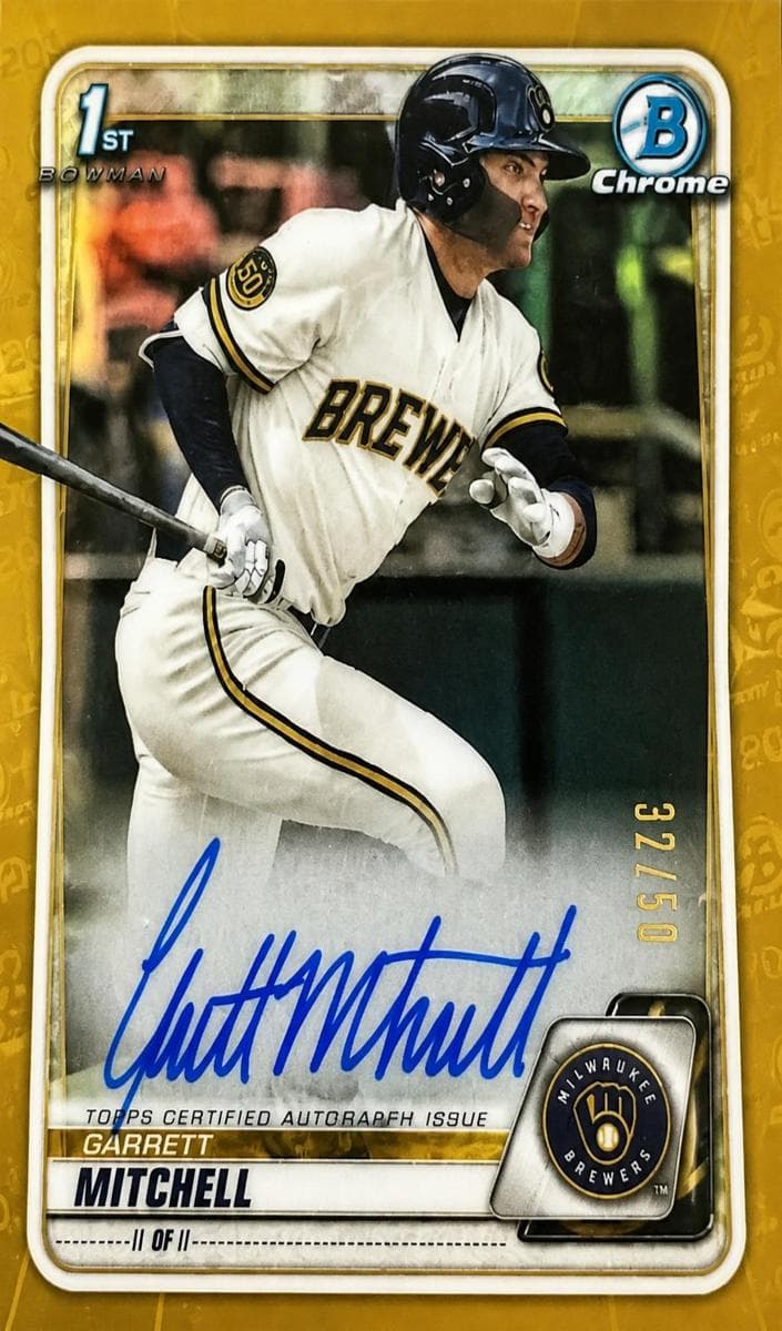 Garrett Mitchell 2020 bowman Bowman Draft