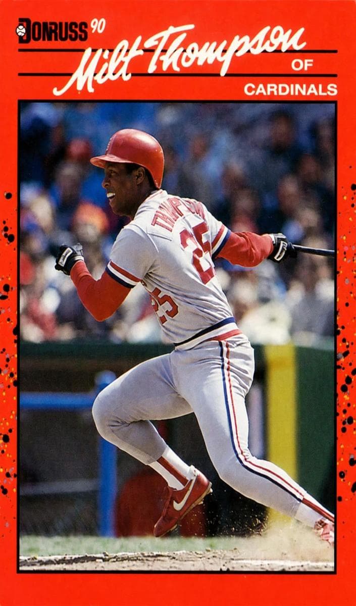 Milt Thompson 1990 panini Donruss