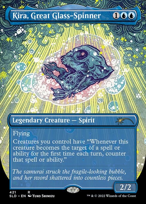 Kira, Great Glass-Spinner 2019 Magic: The Gathering Secret Lair Drop Borderless Foil