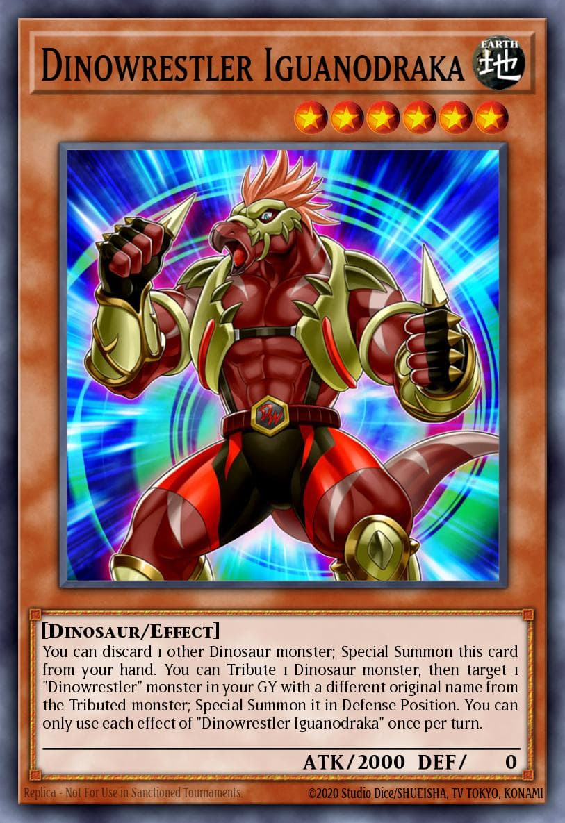 Dinowrestler Iguanodraka 2021 Yu-Gi-Oh! Dawn of Majesty 1st Edition