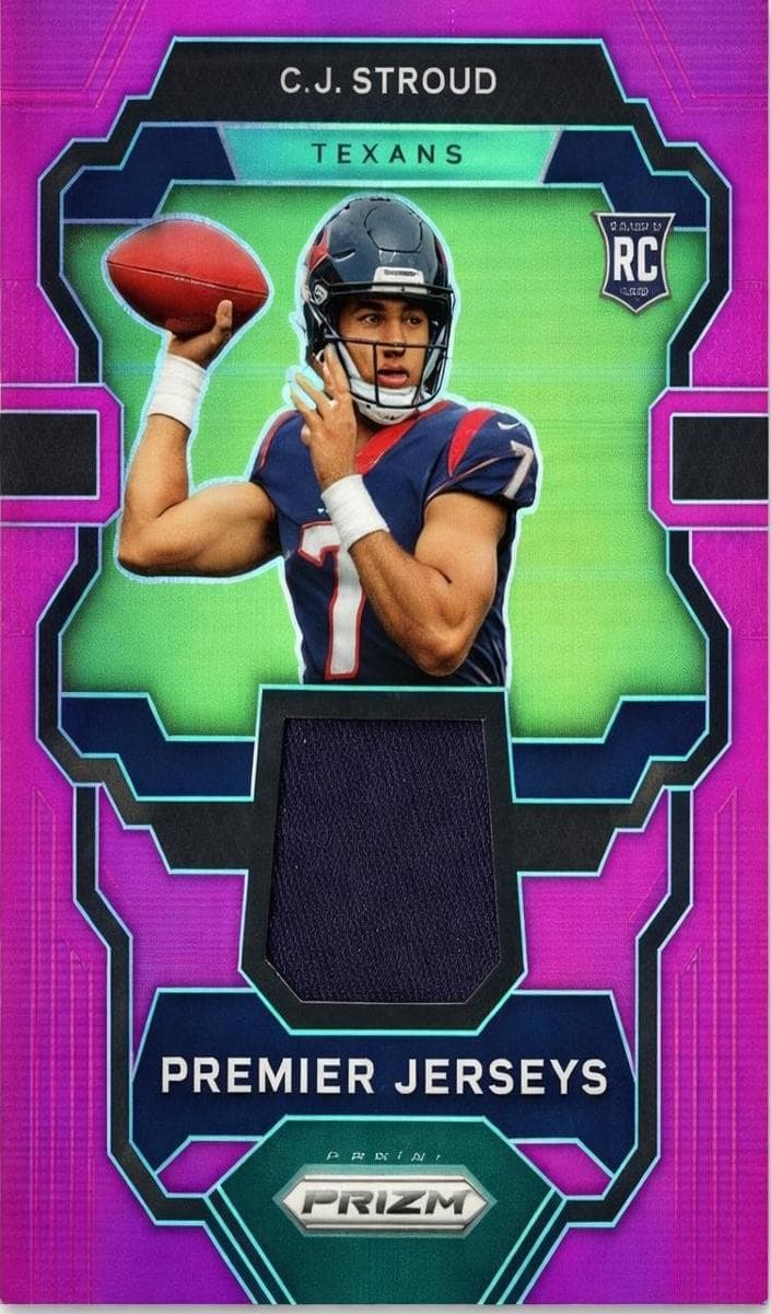 C.J. Stroud 2023 panini Prizm Premier Jerseys Football Pink
