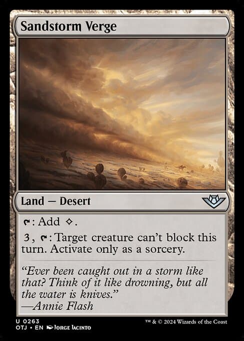 Sandstorm Verge 2024 Magic: The Gathering Outlaws of Thunder Junction