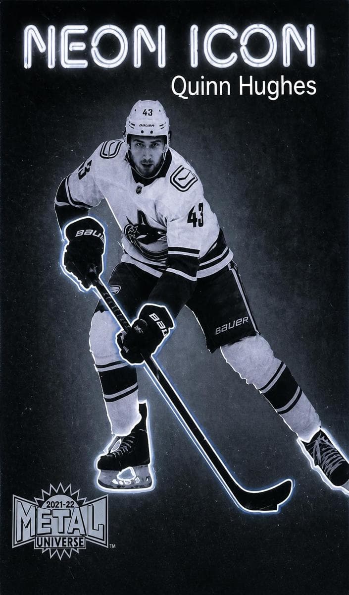 Quinn Hughes 2021 fleer SkyBox Metal Universe